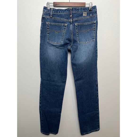 Cruel Girl Low Rise Slim Bootcut Jeans Size 9 Long Dark Wash Western Denim Y2K - Picture 2 of 12